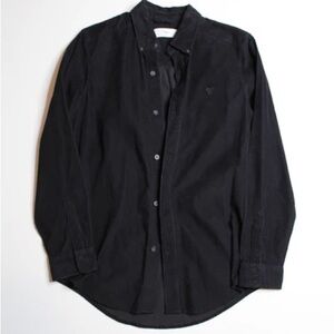 TNA - Black Corderoy Button Up Longsleeve